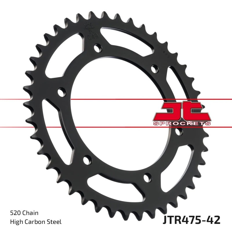 corona moto jt sprockets de acero de 42 dientes jtr475 42