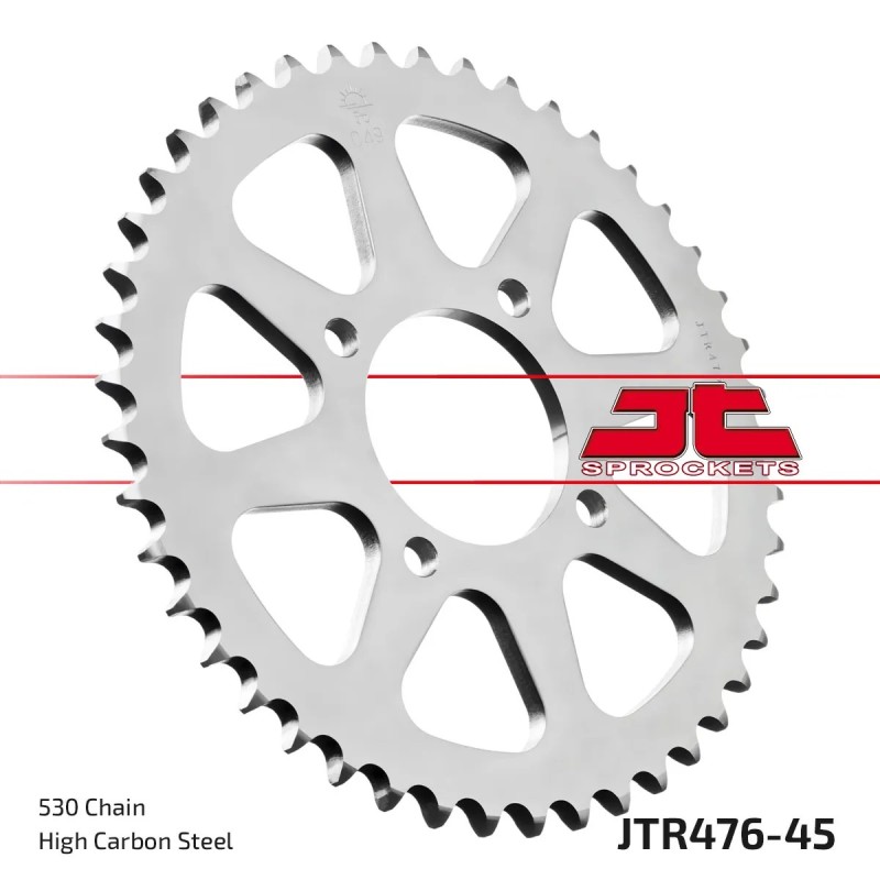 corona moto jt sprockets de acero de 45 dientes jtr476 45