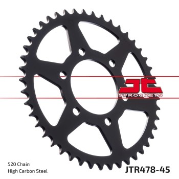 corona moto jt sprockets de acero de 45 dientes jtr478 45