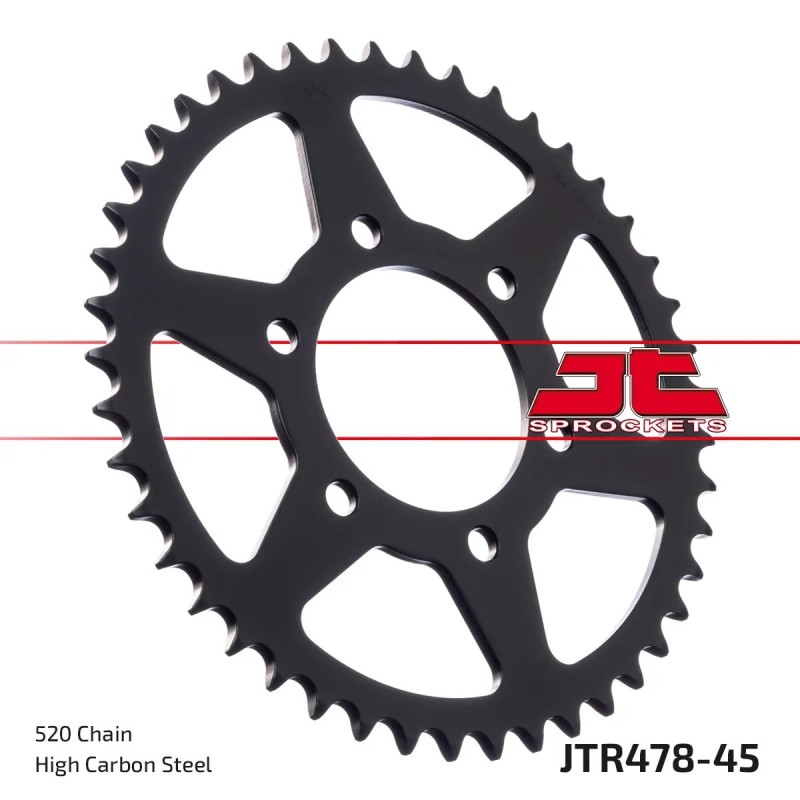 corona moto jt sprockets de acero de 45 dientes jtr478 45