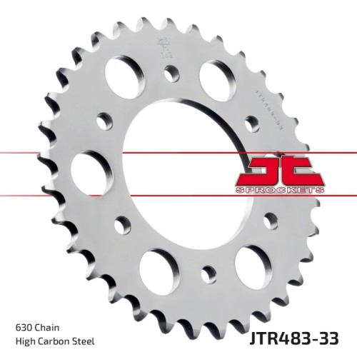 corona moto jt sprockets de acero de 33 dientes jtr483 33