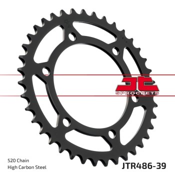 corona moto jt sprockets de acero de 39 dientes jtr486 39