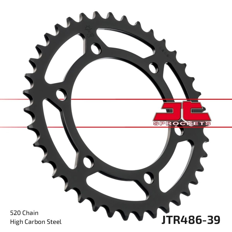 corona moto jt sprockets de acero de 39 dientes jtr486 39