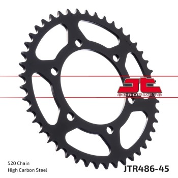 corona moto jt sprockets de acero de 45 dientes jtr486 45