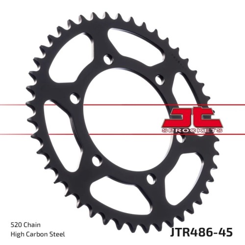 corona moto jt sprockets de acero de 45 dientes jtr486 45