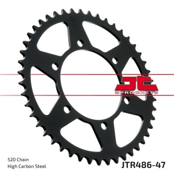 corona moto jt sprockets de acero de 47 dientes jtr486 47