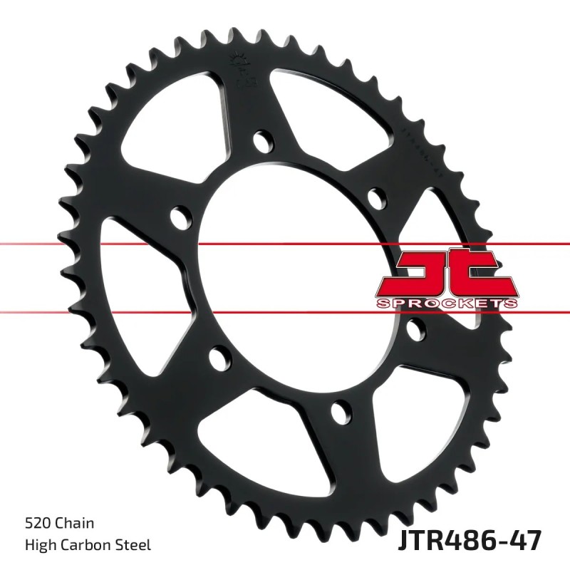 corona moto jt sprockets de acero de 47 dientes jtr486 47