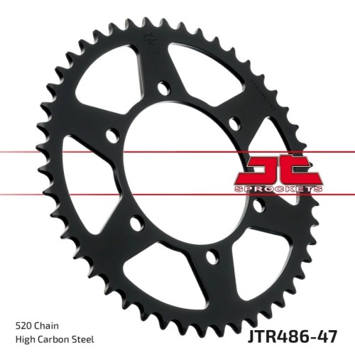 corona moto jt sprockets de acero de 47 dientes jtr486 47
