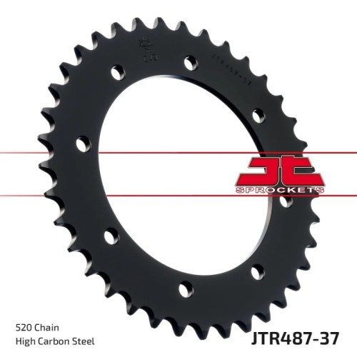 corona moto jt sprockets de acero de 37 dientes jtr487 37