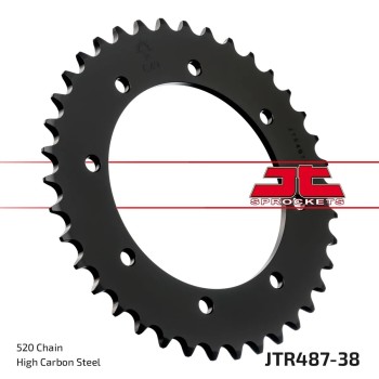 corona moto jt sprockets de acero de 38 dientes jtr487 38
