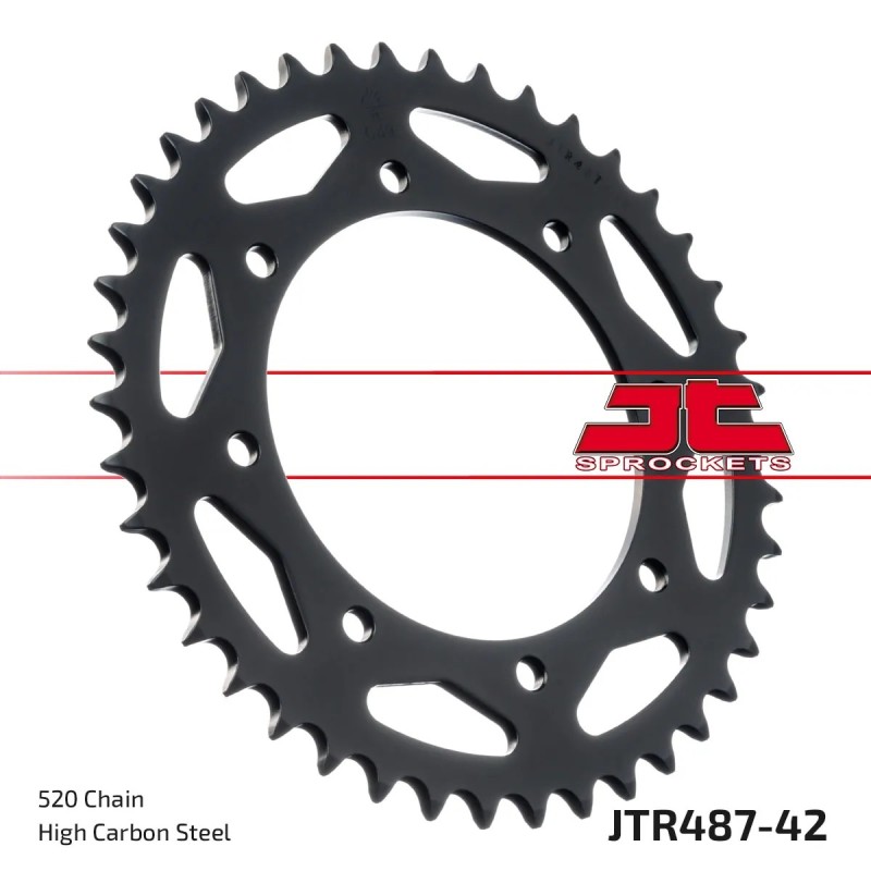 corona moto jt sprockets de acero de 42 dientes jtr487 42