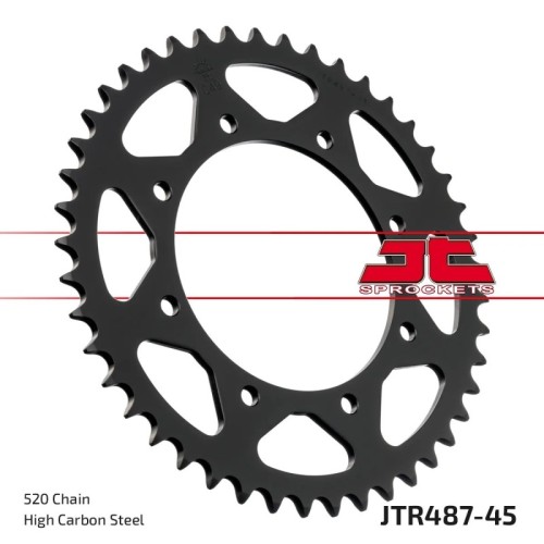 corona moto jt sprockets de acero de 45 dientes jtr487 45