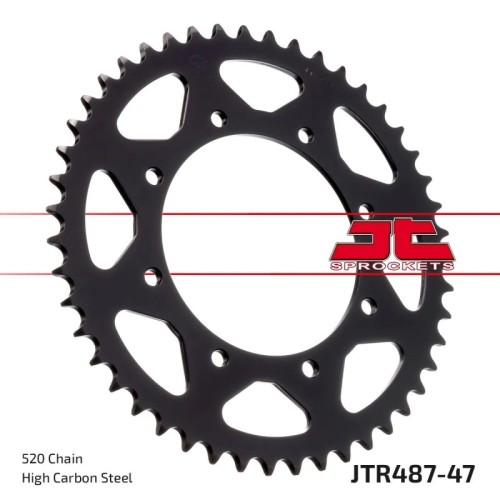 corona moto jt sprockets de acero de 47 dientes jtr487 47