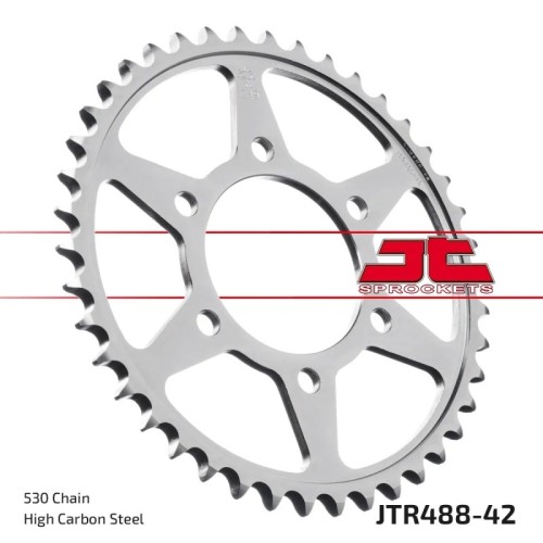 corona moto jt sprockets de acero de 42 dientes jtr488 42