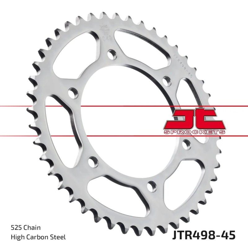 corona moto jt sprockets de acero de 45 dientes jtr498 45