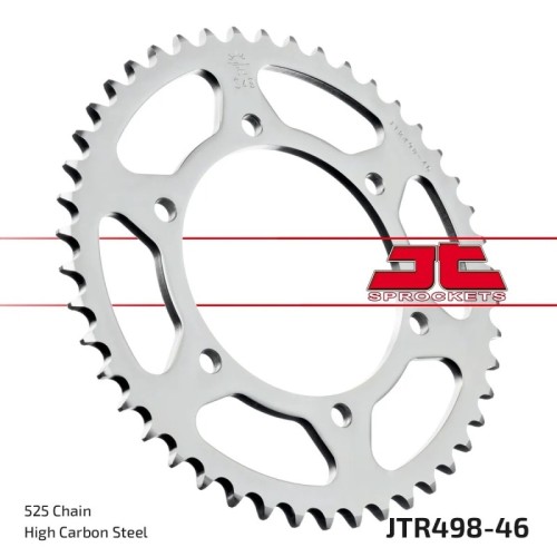 corona moto jt sprockets de acero de 46 dientes jtr498 46