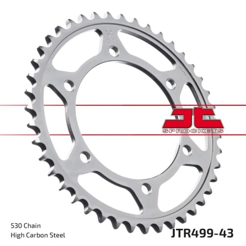 corona moto jt sprockets de acero de 43 dientes jtr499 43