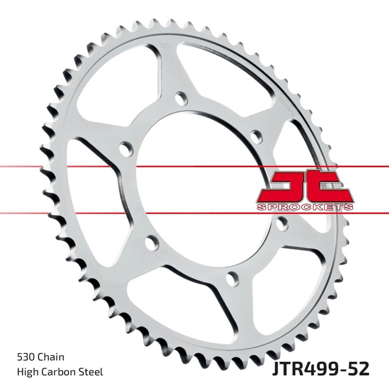 corona moto jt sprockets de acero de 52 dientes jtr499 52