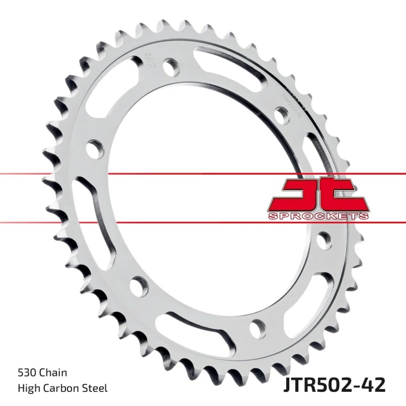 corona moto jt sprockets de acero de 42 dientes jtr502 42