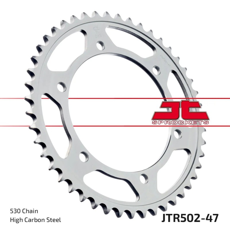 corona moto jt sprockets de acero de 47 dientes jtr502 47