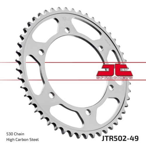 corona moto jt sprockets de acero de 49 dientes jtr502 49