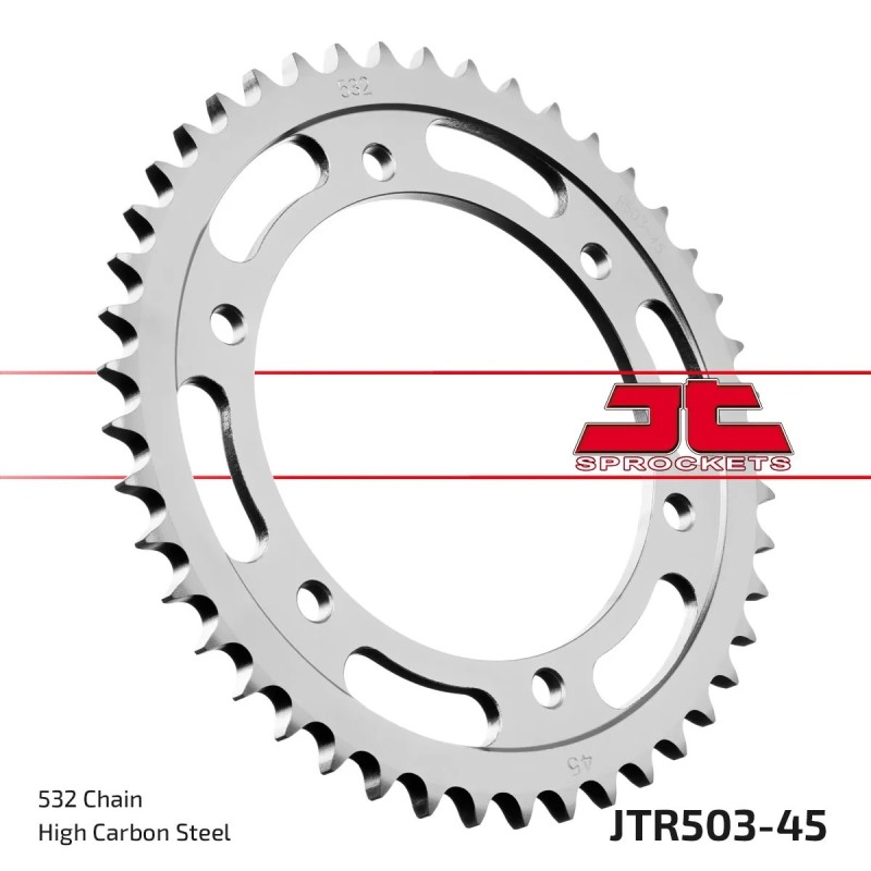 corona moto jt sprockets de acero de 45 dientes jtr503 45