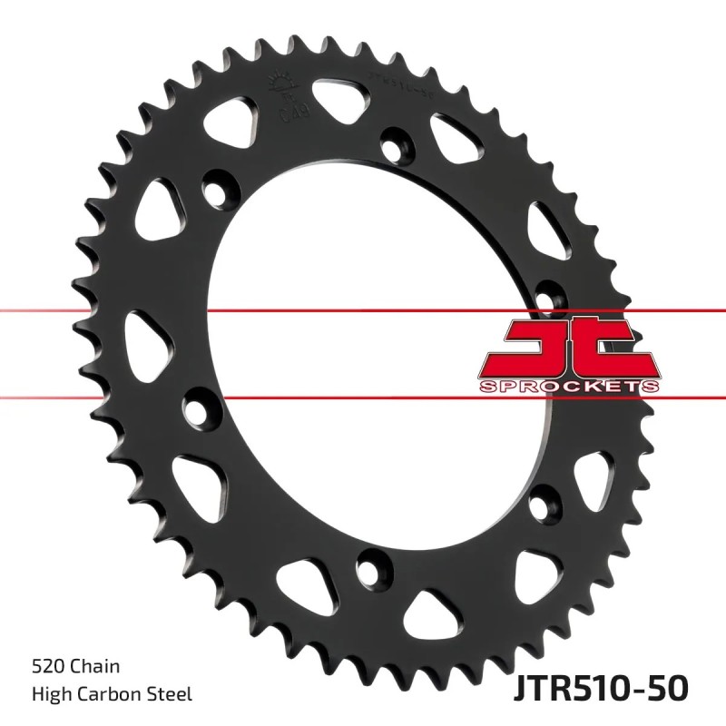 corona moto jt sprockets de acero de 50 dientes jtr510 50