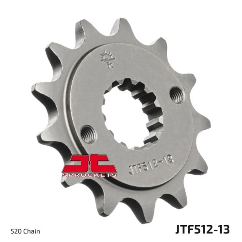 pinon de moto jt sprockets acero 13 dientes p 520 jtf512 13