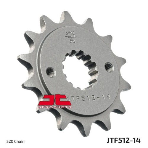 pinon de moto jt sprockets acero 14 dientes p 520 jtf512 14