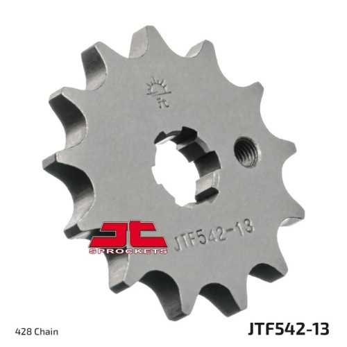 pinon de moto jt sprockets acero 13 dientes p 428 jtf542 13