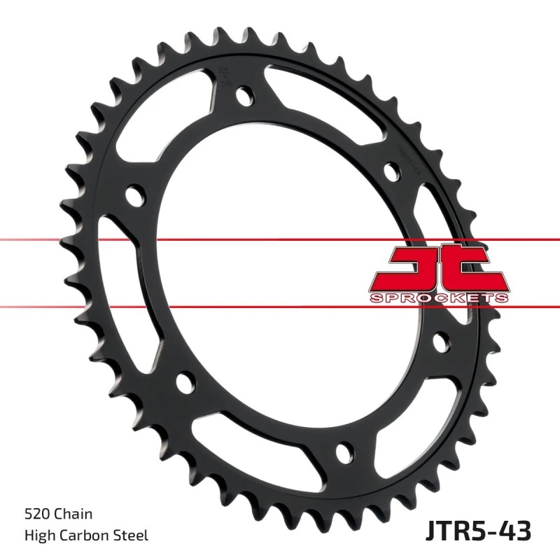corona moto jt sprockets de acero de 43 dientes jtr5 43
