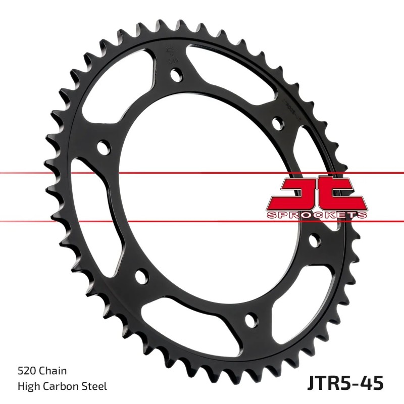 corona moto jt sprockets de acero de 45 dientes jtr5 45
