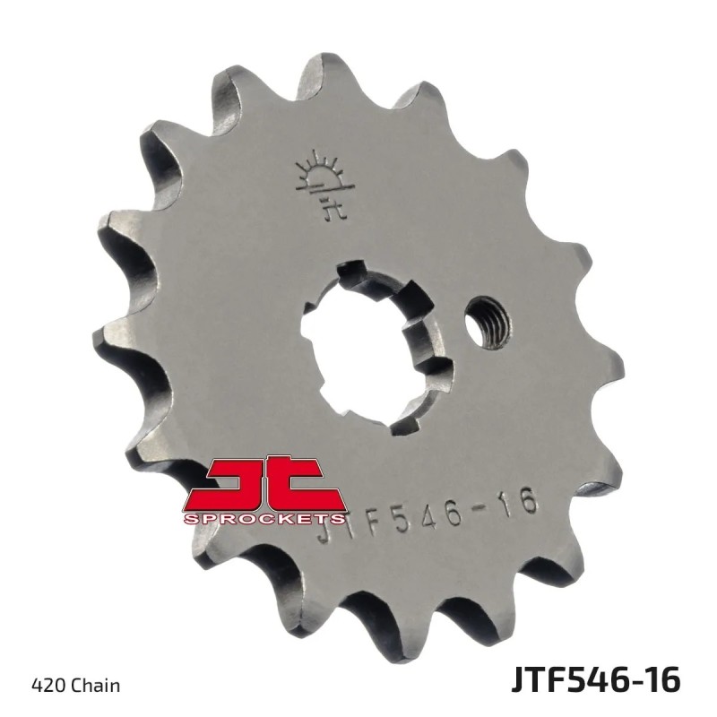 pinon de moto jt sprockets acero 16 dientes p 420 jtf546 16