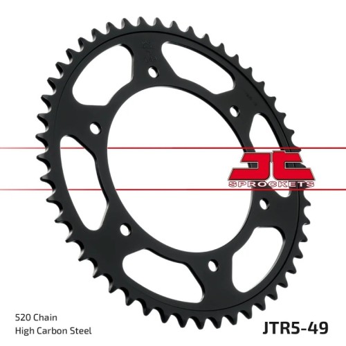 corona moto jt sprockets de acero de 49 dientes jtr5 49