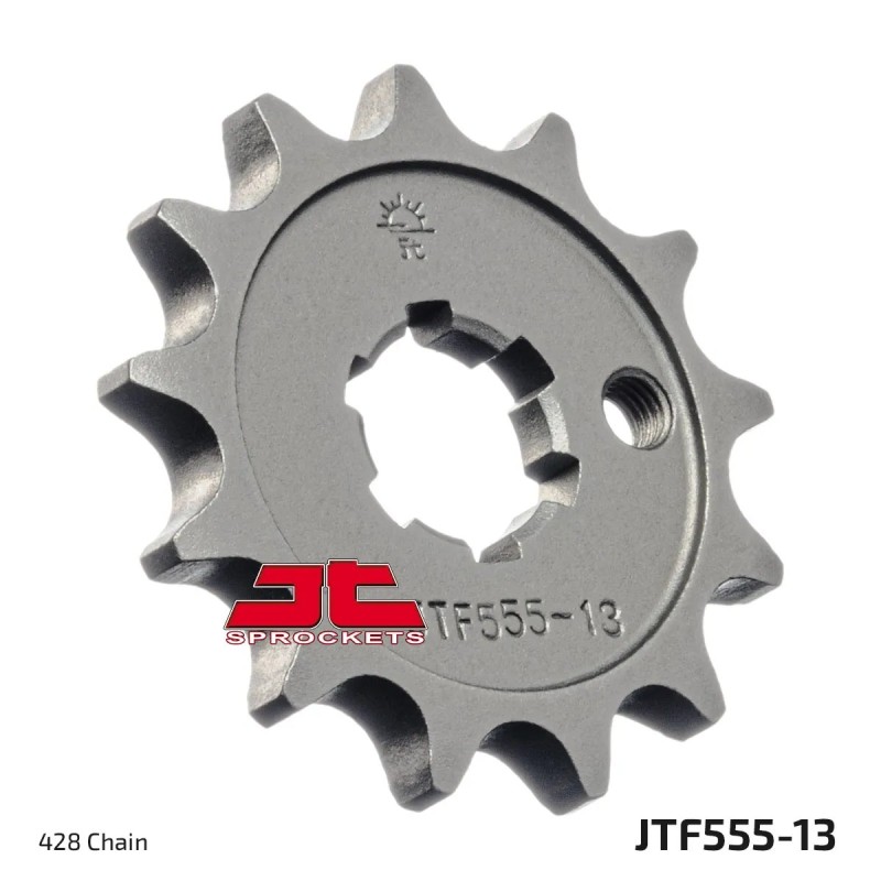 pinon de moto jt sprockets acero 13 dientes p 428 jtf555 13
