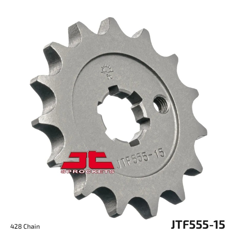 pinon de moto jt sprockets acero 15 dientes p 428 jtf555 15