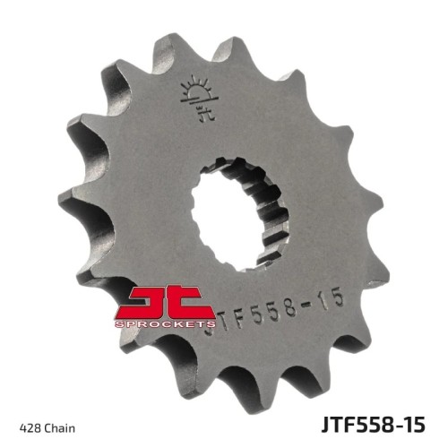 pinon de moto jt sprockets acero 15 dientes p 428 jtf558 15