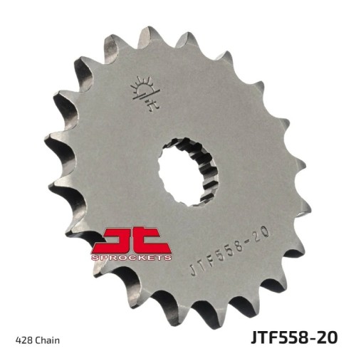 pinon de moto jt sprockets acero 20 dientes p 428 jtf558 20