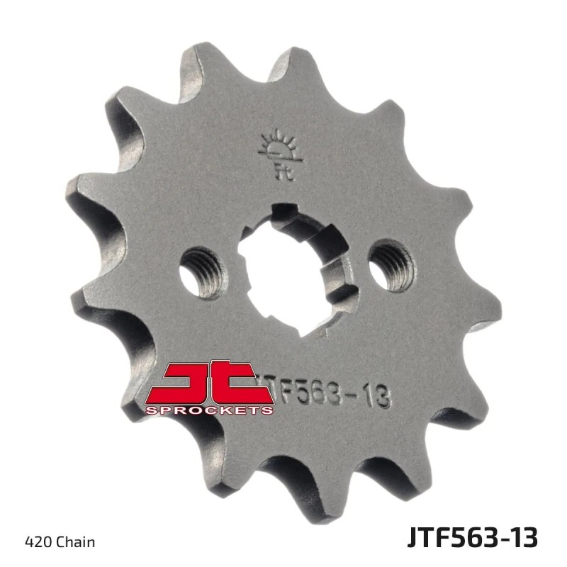 pinon de moto jt sprockets acero 13 dientes p 420 jtf563 13