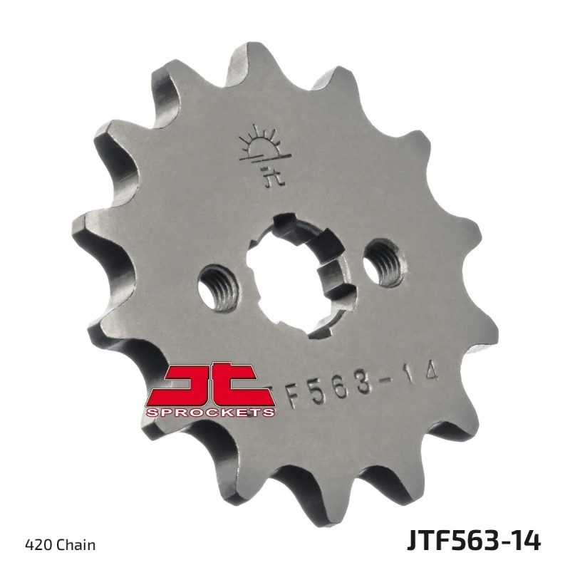 pinon de moto jt sprockets acero 14 dientes p 420 jtf563 14