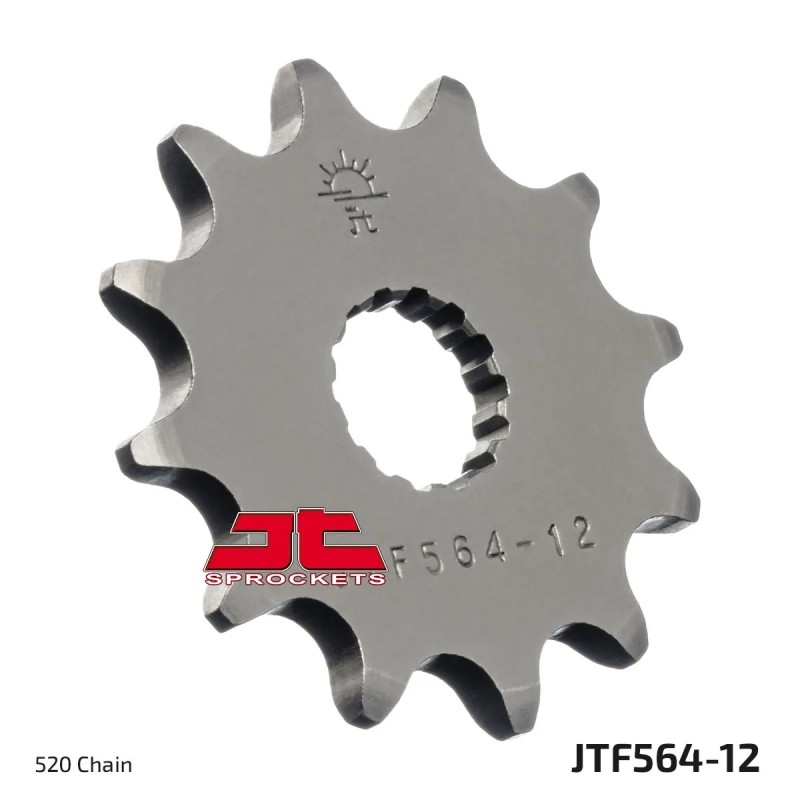 pinon de moto jt sprockets acero 12 dientes p 520 jtf564 12