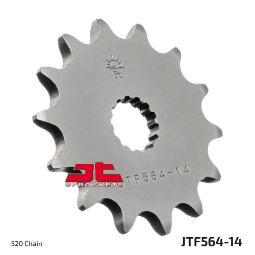 pinon de moto jt sprockets acero 14 dientes p 520 jtf564 14