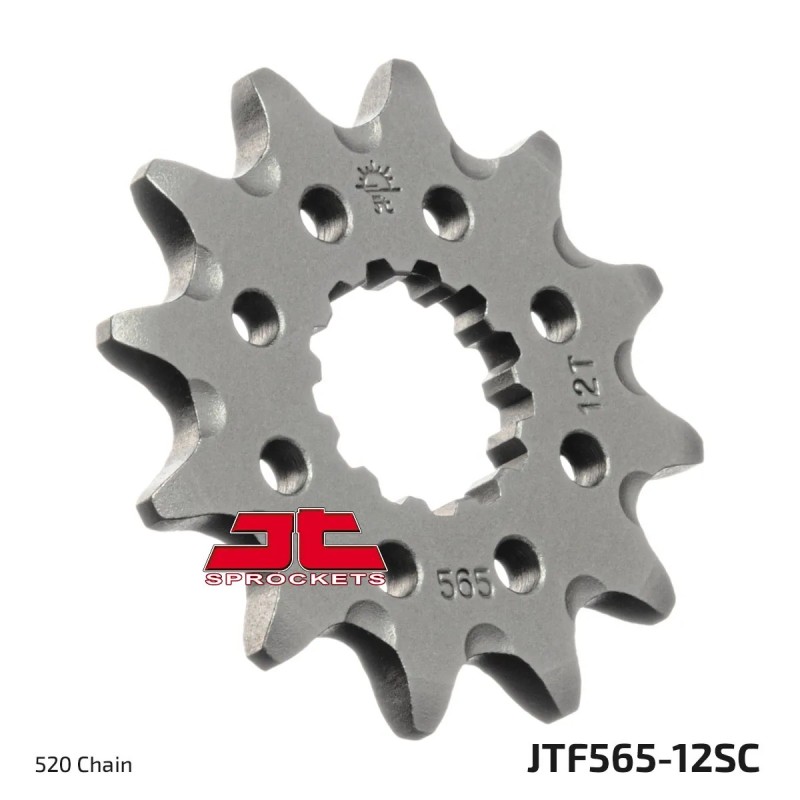 pinon de moto jt sprockets acero 12 dientes p 520 jtf565 12sc