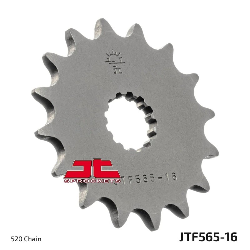 pinon de moto jt sprockets acero 16 dientes p 520 jtf565 16