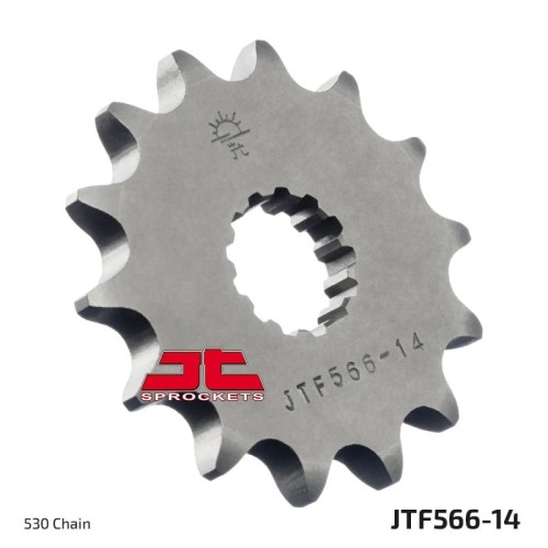 pinon de moto jt sprockets acero 14 dientes p 530 jtf566 14