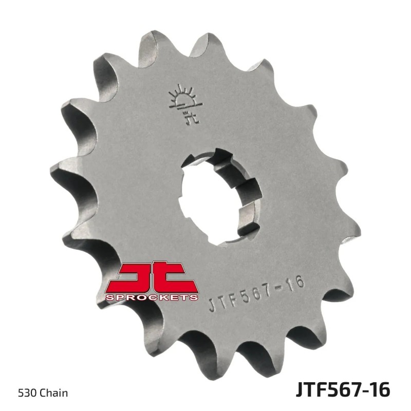 pinon de moto jt sprockets acero 16 dientes p 530 jtf567 16