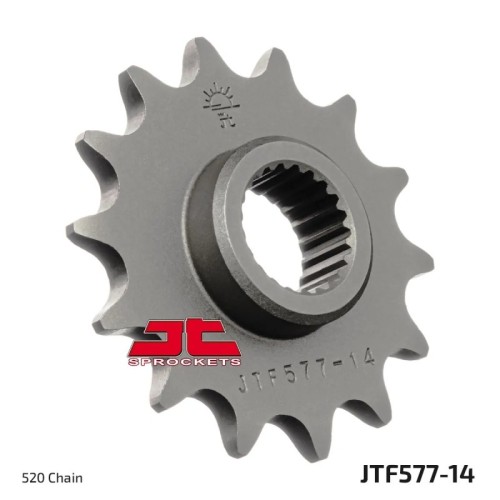 pinon de moto jt sprockets acero 14 dientes p 520 jtf577 14