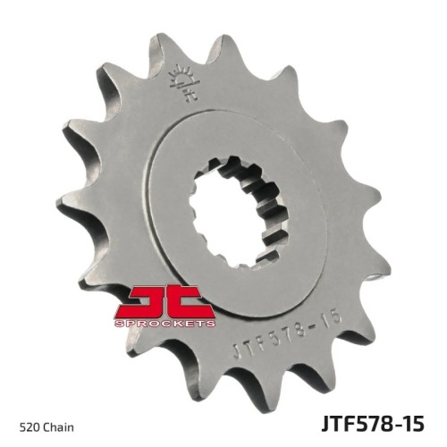 pinon de moto jt sprockets acero 15 dientes p 520 jtf578 15