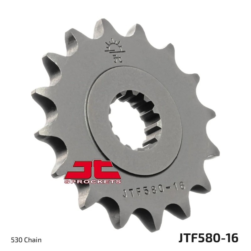 pinon de moto jt sprockets acero 16 dientes p 530 jtf580 16