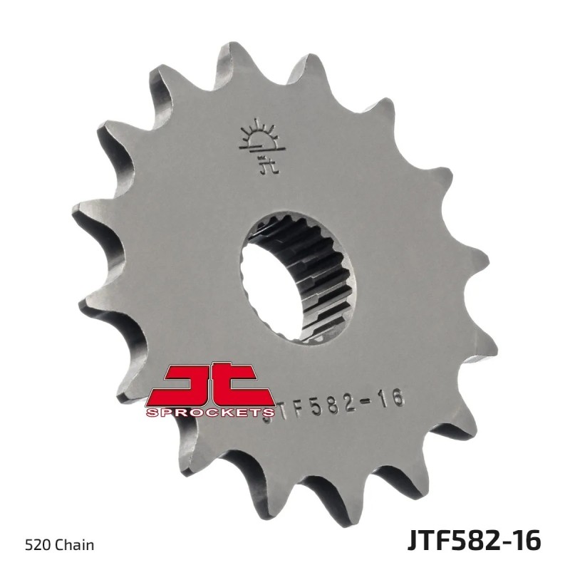 pinon de moto jt sprockets acero 16 dientes p 520 jtf582 16